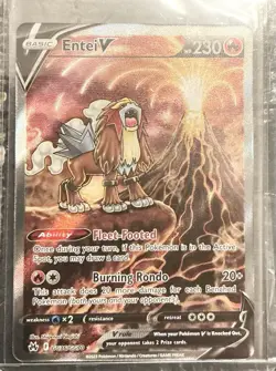 Pokemon Entei v TCG Holo Ultra Rare Card GG36/GG70 Crown Zenith - Image 1