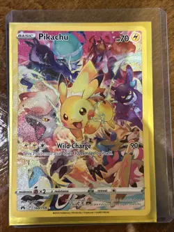 Pokemon Pikachu TCG 160/159 Secret Rare Card Crown Zenith Sword & Shield - Image 1