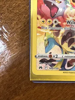 Pokemon Pikachu TCG 160/159 Secret Rare Card Crown Zenith Sword & Shield - Image 4