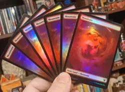 Mtg Theros Basic Land Foil Mountain #253 Lot x7 - Image 2