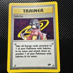 Pokemon TCG Sabrina Trainer Gym Challenge Holo 20/132 Rare LP - Image 1