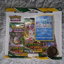 Pokemon TCG: Esicue Promo Sword and Shield - Evolving Skies Three Booster Packs - Image 1