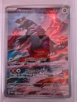 PSA 9 MINT Groudon #199 - Paradox Rift Illustration Rare Pokemon TCG - Image 2