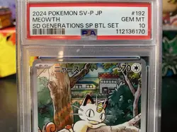 PSA 10 Pokemon Meowth Generations TCG 192/Sv-p Japanese Edition - Image 2