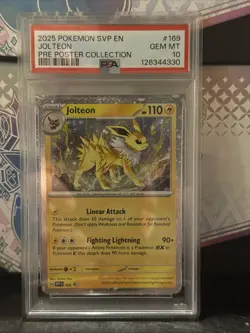 2025 Pokemon Svp En-Sv BSP Pre Poster Collection Jolteon #169 PSA 10 - Image 1