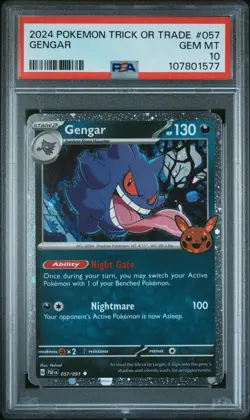 2024 POKEMON TRICK OR TRADE #057 GENGAR PSA 10 - Image 1