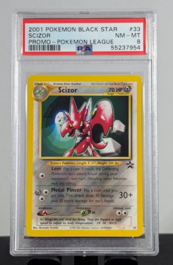 2001 POKEMON PROMO BLACK STAR POKEMON LEAGUE #33 SCIZOR PSA 8 NM-MT - Image 1