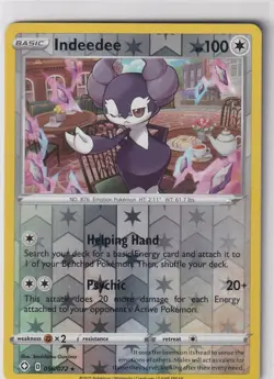 Pokemon Trading Card Shining Fates Nr. 56/72 Indeedee Reverse Holo englisch - Image 1