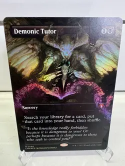 Demonic Tutor (Borderless) Commander Masters Foil - Image 1