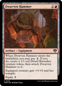 [MTG] Dwarven Hammer (Foil) (0219) (CMM) NM - Image 1