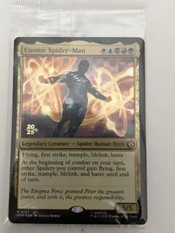 Cosmic Spider-Man Foil Pre-Release Promo Magic The Gathering MTG - Image 1
