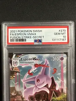 Espeon Vmax Alt Art #270 Psa 10 Fusion Strike Secret Rare Full Pokemon English - Image 2