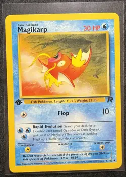 Pokemon TCG 2000 Team Rocket First Edition Magikarp #47/82 - Image 1