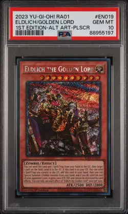 2023 YU-GI-OH! RA01-25TH ANV RARITY COLL #EN019 ELDLICH THE GOLDEN LORD PSA 10 - Image 1