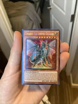 🔥 YUGIOH Timaeus The United Dragon MP23-EN003 PRISMATIC SECRET RARE NM 1ST ED - Image 1