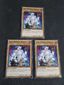 3x Gene-Warped Warwolf x3 YS16-EN016 Common 1st Edition NM Playset Yugioh - Image 1
