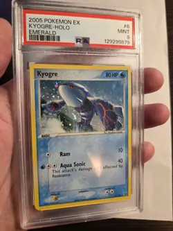 Pokemon TCG Kyogre Emerald Rare Holo Card 6/106 PSA 9 Mint 2005 - Image 2