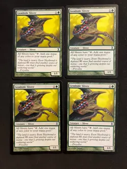 Gemhide Sliver x4 [Time Spiral] Magic MTG Cards LP - Image 1