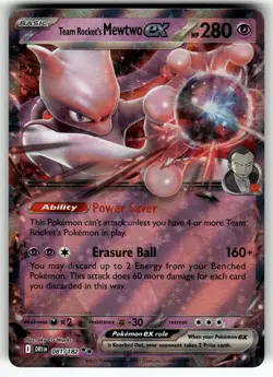 Team Rocket's Mewtwo ex 081/182 SV10: Destined Rivals NM Pokemon Card TCG - Image 1