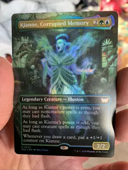 MTG Kianne, Corrupted Memory FOIL Borderless Duskmourn House Horror DSK 0002 NM - Image 1