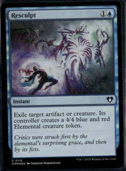 Resculpt - 115 - Foil - CMM - NM-Mint Magic The Gathering MTG - Image 1