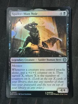 Spider-Man Noir #67 Near Mint FOIL SPM Marvel's Spider-Man Magic MTG - Image 1