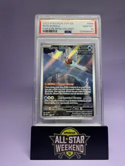 2023 POKEMON SVP PARADOX RIFT #066 IRON BUNDLE PSA 10 E23 - Image 1