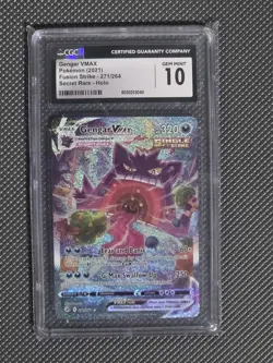 Pokemon Gengar VMAX Fusion Strike Secret Rare Full Art #271 CGC 10 - Image 1
