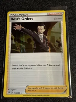 Boss's Orders 154/192 SWSH Rebel Clash Holo Rare Trainer Pokemon TCG 2020 NM - Image 1