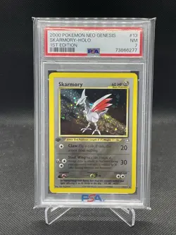 Pokemon SKARMORY 13/111 1st Edition Holo Rare Neo Genesis PSA 7 Graded NM - Image 1