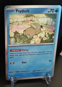 Pokemon TCG Psyduck MEP 007 Mega Evolutions Cosmos Holo Black Star Promo NM - Image 1