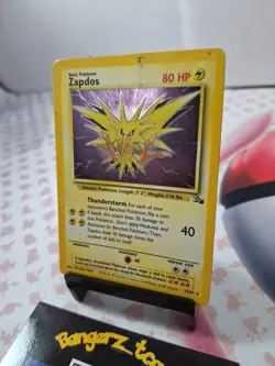 Zapdos 15/62 Fossil Set HOLO/FOIL RARE Unlimited Pokemon WOTC TCG 1999 Damage - Image 3