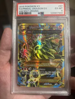 2015 Pokemon XY Ancient Origins #97 Primal Groudon Ex Mega Full Art PSA 6 - Image 3