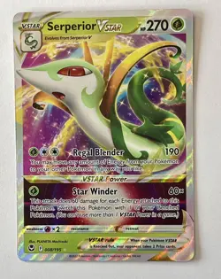 Pokemon TCG Serperior VSTAR Silver Tempest 008/195 Holo Ultra Rare - Image 1