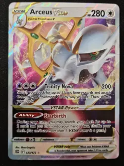 Arceus VSTAR 123/172 SWSH Brilliant Stars Ultra Rare Holo Pokemon TCG 2022 NM - Image 1