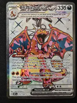 Charizard ex 215/197 S&V Obsidian Flames Full Art Ultra Rare Holo Pokemon TCG NM - Image 1