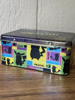 Pokemon TCG Detective Pikachu Collectors Chest Tin Lunch Box EMPTY TIN ONLY - Image 2