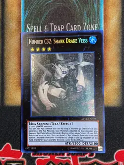 Yugioh Number C32: Shark Drake Veiss ABYR-EN039 Ghost Rare NM - Image 1