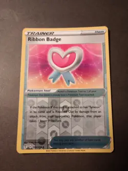 Pokemon Evolving Skies Ribbon Badge Reverse Holo Uncommon Trainer Card... - Image 1