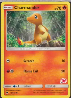 Charmander Charizard Stamped Promo Battle Academy 018/147 Pokemon Trading Card - Image 1