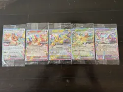 Pokemon Card Lot - 5 Sealed Prismatic Evolutions Stamped Surprise Box Cards - Image 1
