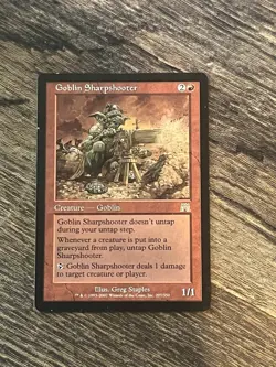 Magic the Gathering Goblin Sharpshooter Onslaught Regular Card MP - Image 1