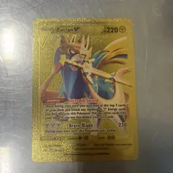 Pokemon TCG Gold Foil Fan Art - Zacian V #138/202 Card - Image 1