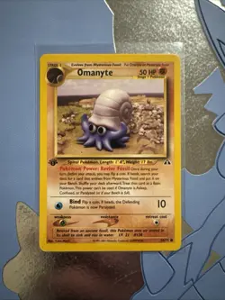 Pokemon Cards: 1st Edition Neo Discovery Common: Omanyte 60/75 - Image 1