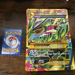 Mega M Rayquaza EX - 98/98 - Ancient Origins Full Art Gold - Jumbo Pokemon Card - Image 1