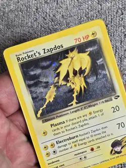 Rocket's Zapdos Holo Card Pokemon Gym Challenge 15/132 * Heavily Played See Pics - Image 3