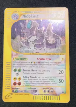Nidoking Crystal 150/147 Aquapolis Holo Pokemon Card ENG TCG Nintendo Ita PSA - Image 1