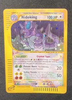 Nidoking Crystal 150/147 Aquapolis Holo Pokemon Card ENG TCG Nintendo Ita PSA - Image 2