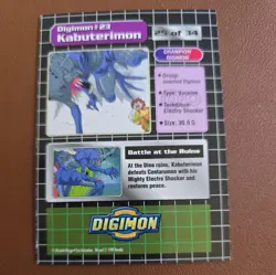 Digimon Trading Card Animated Series 1 Kabuterimon 25 of 34 - Image 5