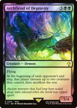 Archfiend of Depravity (Surge Foil) Commander: Final Fantasy Foil NEAR MINT MTG - Image 1